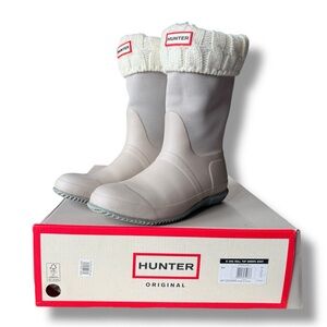 Hunter Original Insulated Roll Top Sherpa Boots Steall Size 8 +